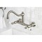 Kingston Brass KS3248PL Two-Handle Wall Mount Bathroom Faucet, Brushed Nickel KS3248PL - alternate 4